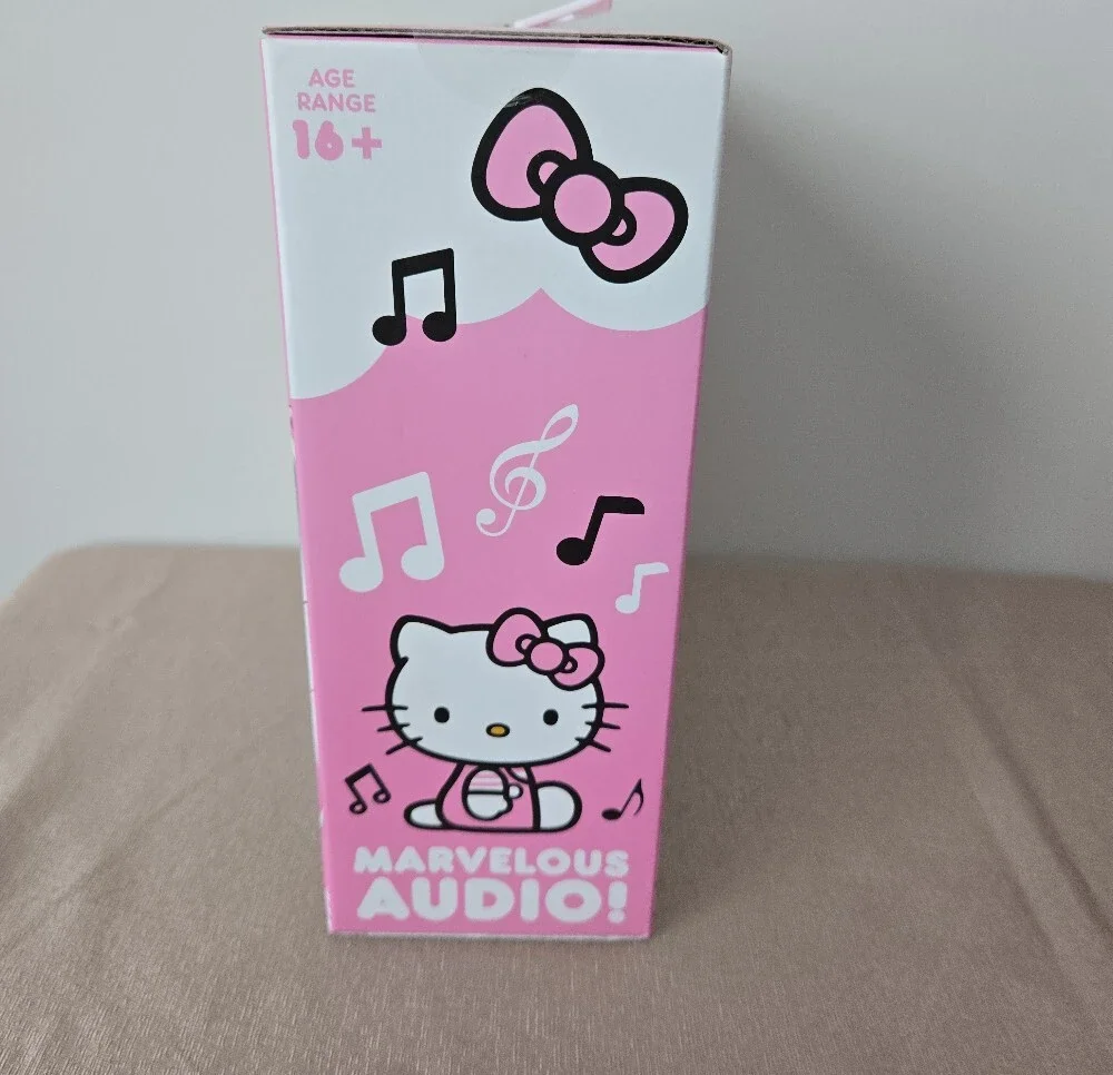 Hello Kitty Bluetooth Wireless Light-Up Headphones Pink LED Cat Ear Headset - Picture 4 of 10
